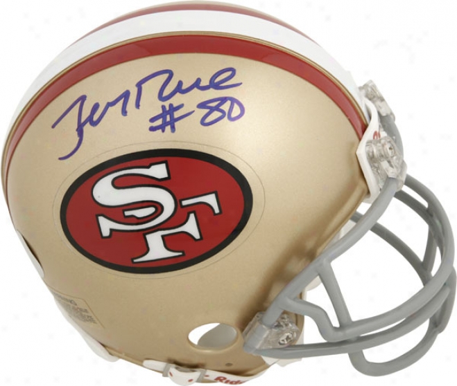 Jerry Rice San Francisco 49ers Autographed Riddell Mini Helm