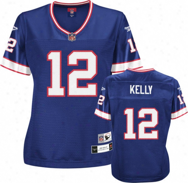 Jim Kelly Reebok Premier Throwback Player Buffalo Bills Women's Jersey