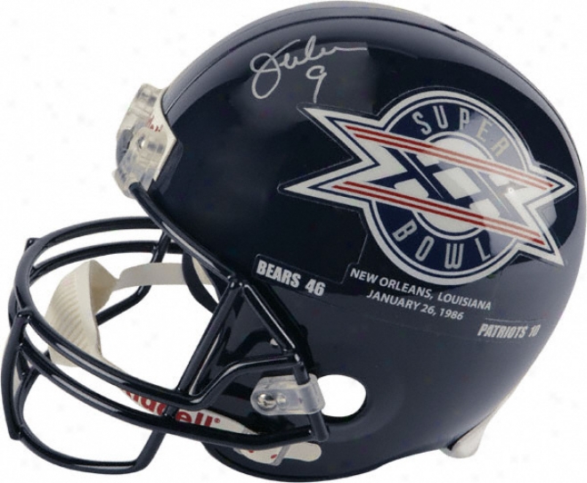 Jim Mcmahon Autographed Helmet  Details: Chicago Bears, Super Hollow Xx/bears Logo, Mvp Inscription, Riddell Replica Helmet