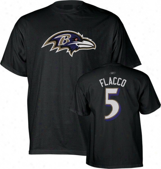 Joe Flacco Wicked Reebok Name & Number Baltimore Ravens T-shirt