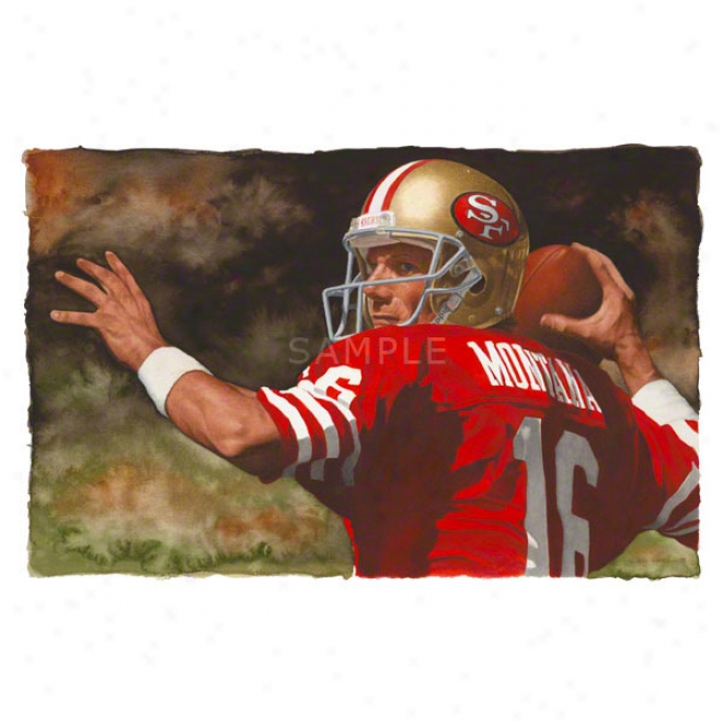 Joe Montqna Print: San Francisco 49ers Wall Canvas Art