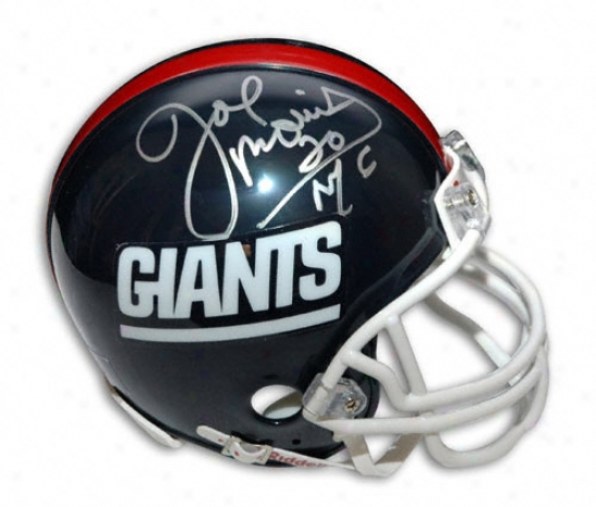 Joe Mortis New York Giants Autobraphed Mini Helmet