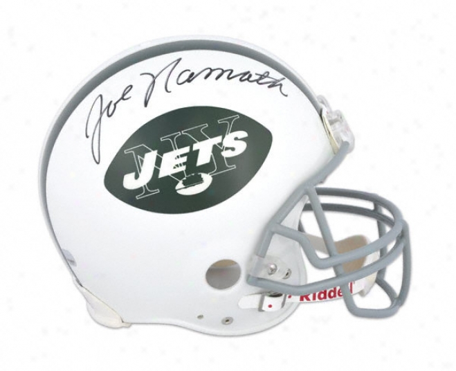 Joe Namath Autographed Pro-line Helmet  Details: New York Jets, Authentic Riddell Helmet