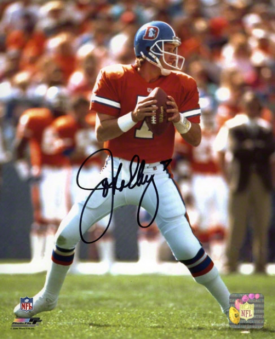 John Elway Autographed 8x10 Photograph  Details: Denver Broncos