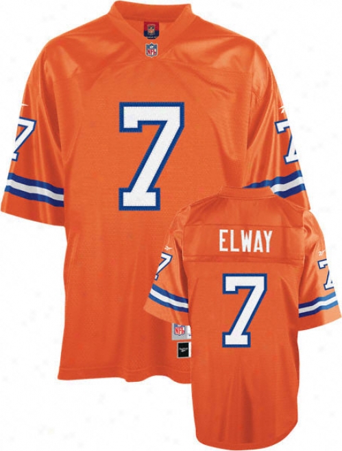 John Elway Oranye Reebok Eqt Replithentic Throwback Denver Broncos Youth Jersey