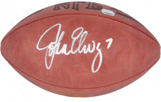 John Elway Signed Wilson Nfl Football