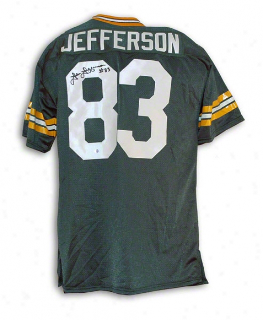 John Jefferson Green Bay Packers Autographed Green Throwback Jersey