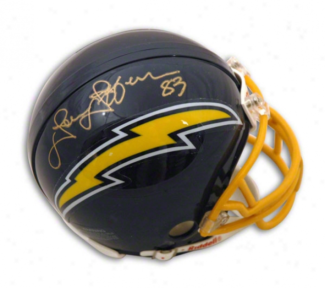 John Jefferson San Diego Chargers Autographed Mini Helmeg