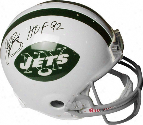 John Riggins Autographed Pro-liine Helmet  Details: New York Jets, Authentic Riddell Helmet, Hof Inscription