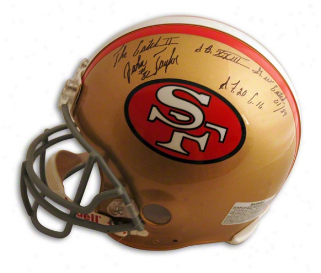 John Taylor Autographed Pro-line Helmet  Details: San Franvisco 49ers, Inscribed &quotthe Catch Ii&quot &quotsb Xxiii Gw Catch&quot &quotsf 20 C 16&quot, Authen