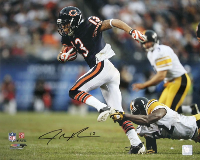 Johnny Knox Chicago Bears - Vs Steelers - Autographed 16x20 Photograph