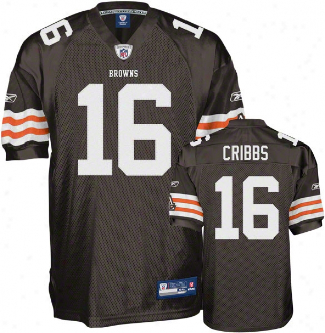 Josh Cribbs Authentic Jersey:C leveland Browns #16 Brown Authentic Jersey