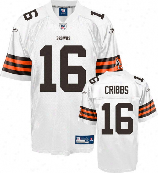 Joshua Cribbs Youth Jersey: Reebok White Replica #16 Cleveland Browns Jersey