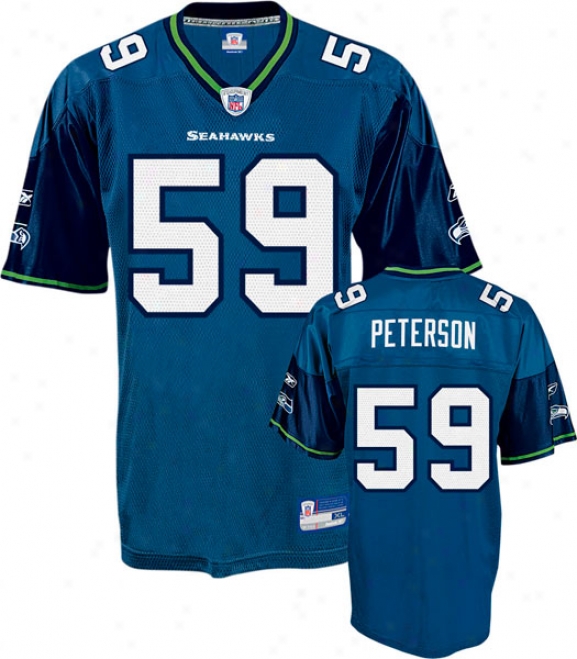 Julian Peterson Jersey: Reebok Blue Replica #59 Seattle Seahawks Jersey