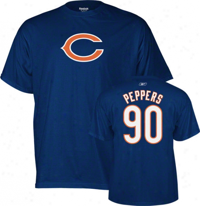 Julius Peppers Chicago Bears Navy Name & Number T-shirt