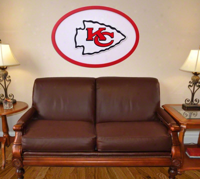 Kansas City Chiefs 46 Inch Logo Wall Art