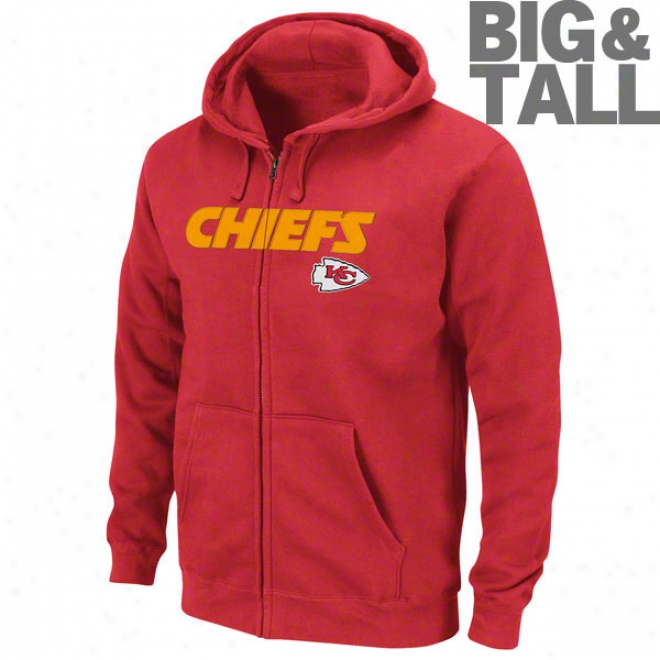 Kansas City Chiefs Big & Tall Classic Heavyweight Ii Full-zip Hooded Sweatshirt