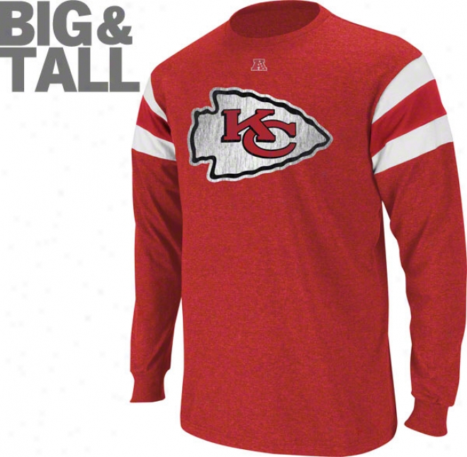 Kansas City Chiefs Big & Tall End Of Line Iii Long Sleeve Jersey Shirt