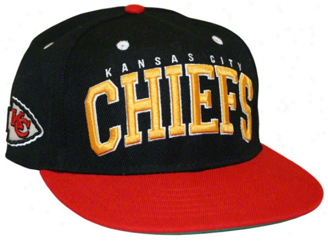 Kansas City Chiefs Big Text 2 Tone Flatbill Snapback Hat