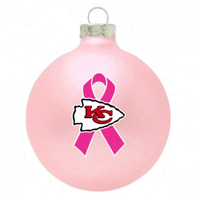 Kansas City Chiefs Breast Cancer Awareness Pink Ornament