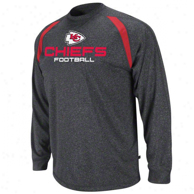 Kansas City Chiefs Charcoal Fanfare Iv Long Sleeve Action Shirt