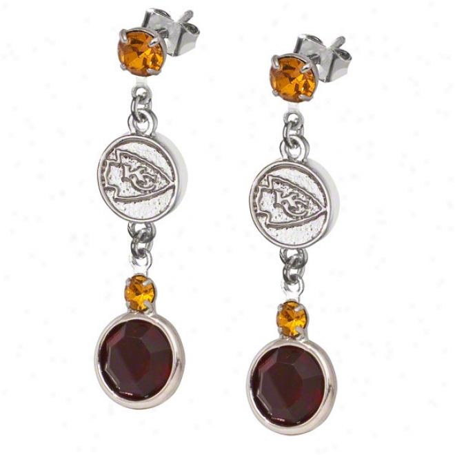 Kansas City Chiefs Crystal Logo Earrings