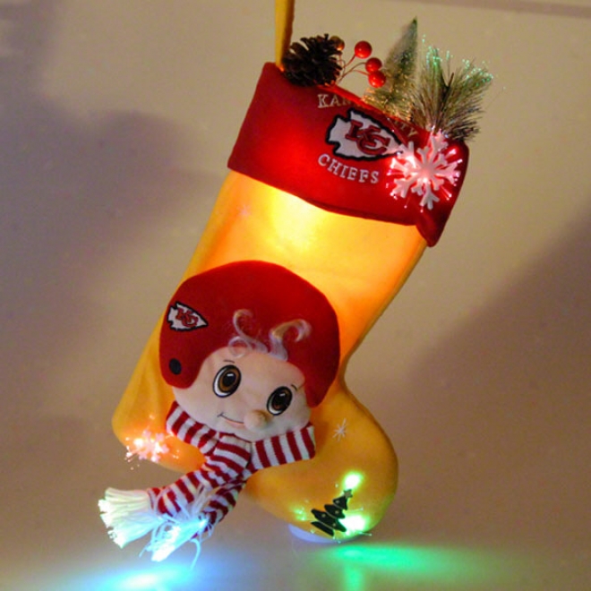 Kansas City Chifs Fiber Optic Mascot Stocking