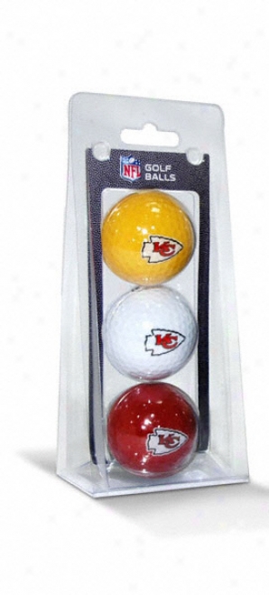 Kansas City Chiefs Golf Ball3  Paack