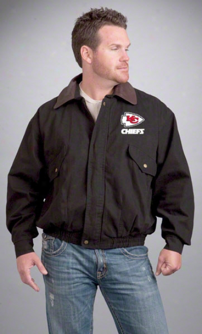 Kansas City Chiefs Jacket: Black Reebok Navigator Jaclet