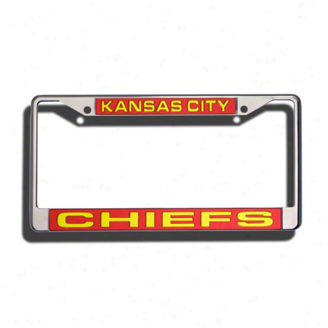 Kansas City Chiefs Laser Chrome License Plate Frame