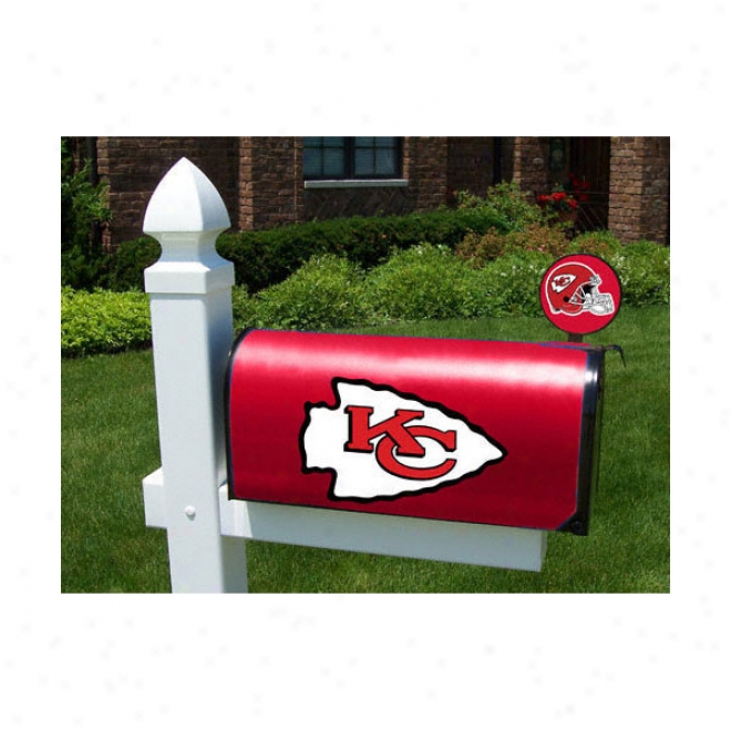 Kansas City Chiefs Mailbox Cover And Flag