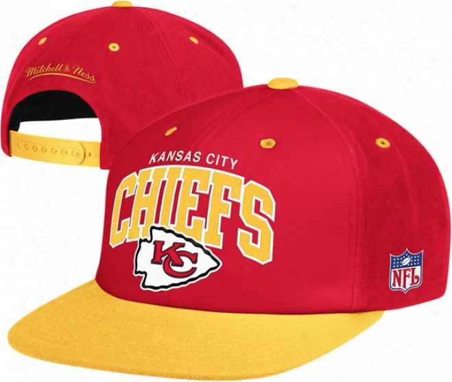 Kansas City Chiefs Mitchell & Ness Throwback Arch W/logo Snapbacck Hat