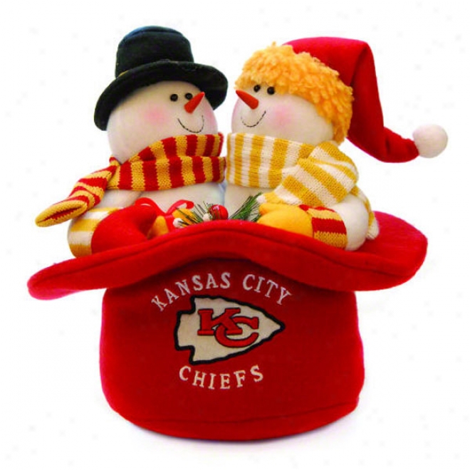 Kansas City Chiefs Plush Snowman Top Hat