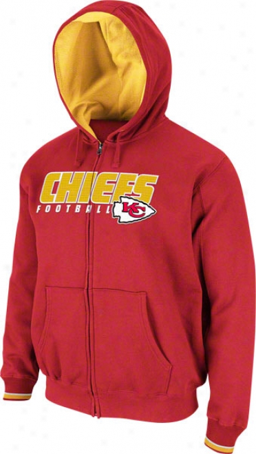 Kansas City Chiefs Red Overtime Victory Full-zip Fleece Hooded Sweatshirt