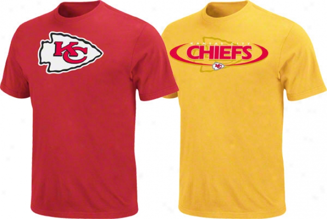 Kansas City Chiefs Red/yellow Gold 2 T-shirt Combo Pack