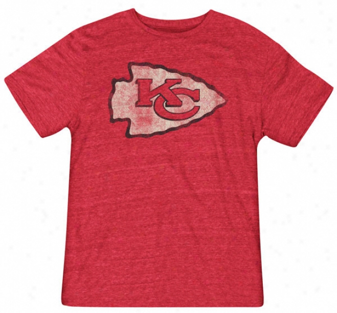 Kansas City Chiefs Retro Sport Bigger Better Logo Tri-blend T-shirt