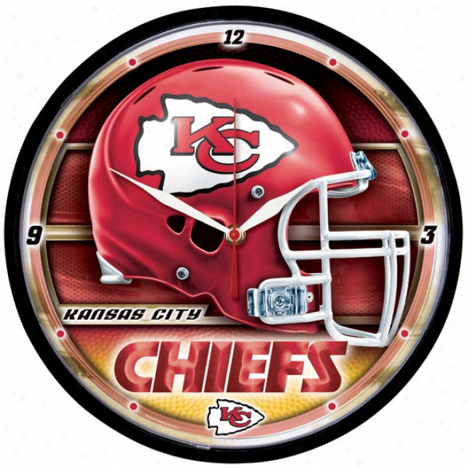 Kansas City Chiefs Round Clock