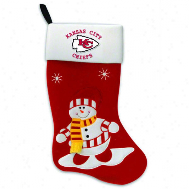 Kansas City Chiefs Snowman Stocking