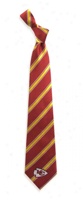 Kansas City Chiefs Striped Woven Poly Tie