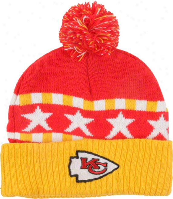 Kansas City Chiefs Toddler Cuffed Knit Pom Hat