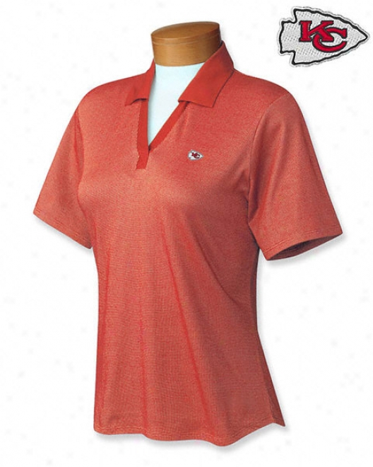 Kansas City Chiefs Women's Cb Drytech Birdseye Polo