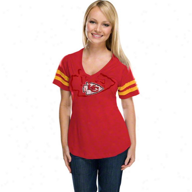 Kansas City Chiefs Women's Dream Red Short Sleeve Top