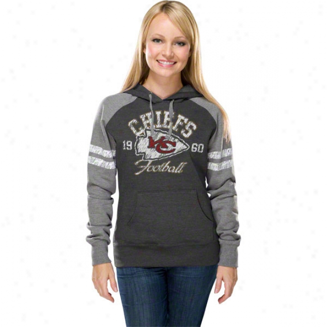 Kansas City Chiefs Women's Gameday Heroes Ii Charcoal Hooded Sweatshirt