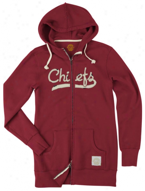 Kansas City Chiefs Women's Retro Sport Script Full-zip Hooded Sweatshirt