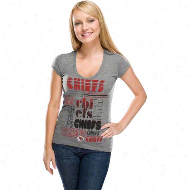 Kansas City Chiefs Women's Victory Play Iii Gray T-shirt