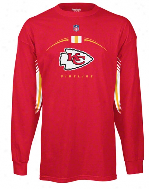 Kansas City Chiefs Youth Red Reebok Long Sleeve Gun Show Shirt