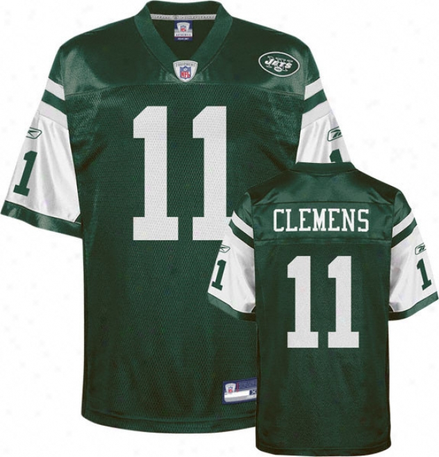 Kellen Clemens Jersey: Reebok Green Replica #11 New York Jets Jersey