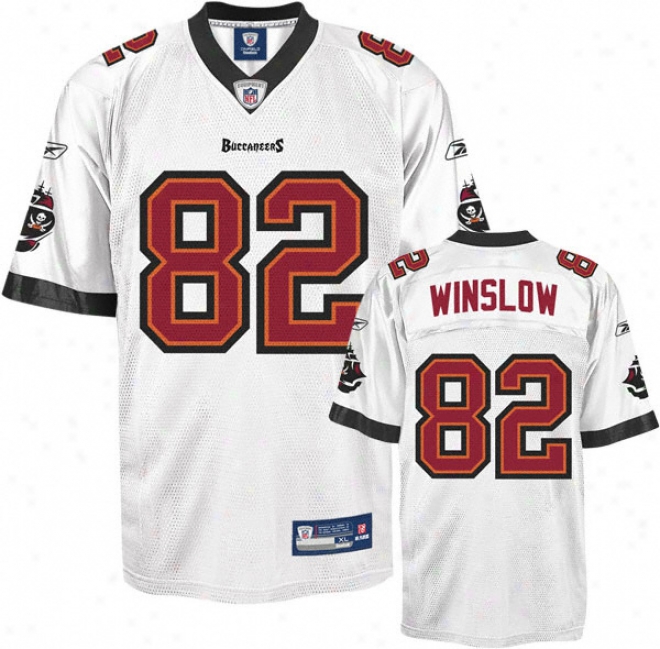 Kellen Winslow Jr. White Reebok Nfl Autograph copy Tampa Bay Buccaneers Jersey