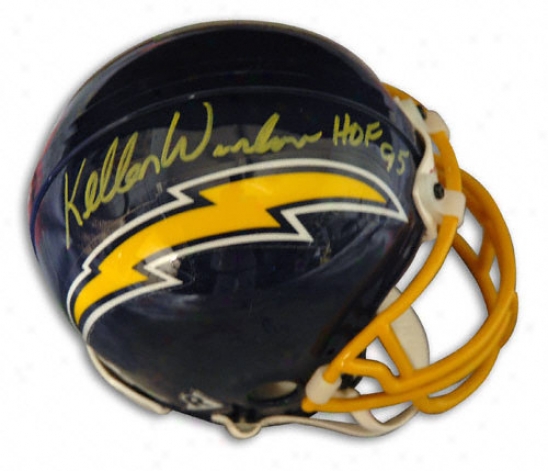 Kellen Winslow San Diego Chargers Autographed Throwback Mini Helmet Wjth ''hof 59'' Inscription
