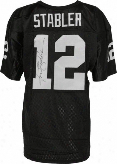 Ken Stabler Autographed Jersey  Details: Oakland Raiders